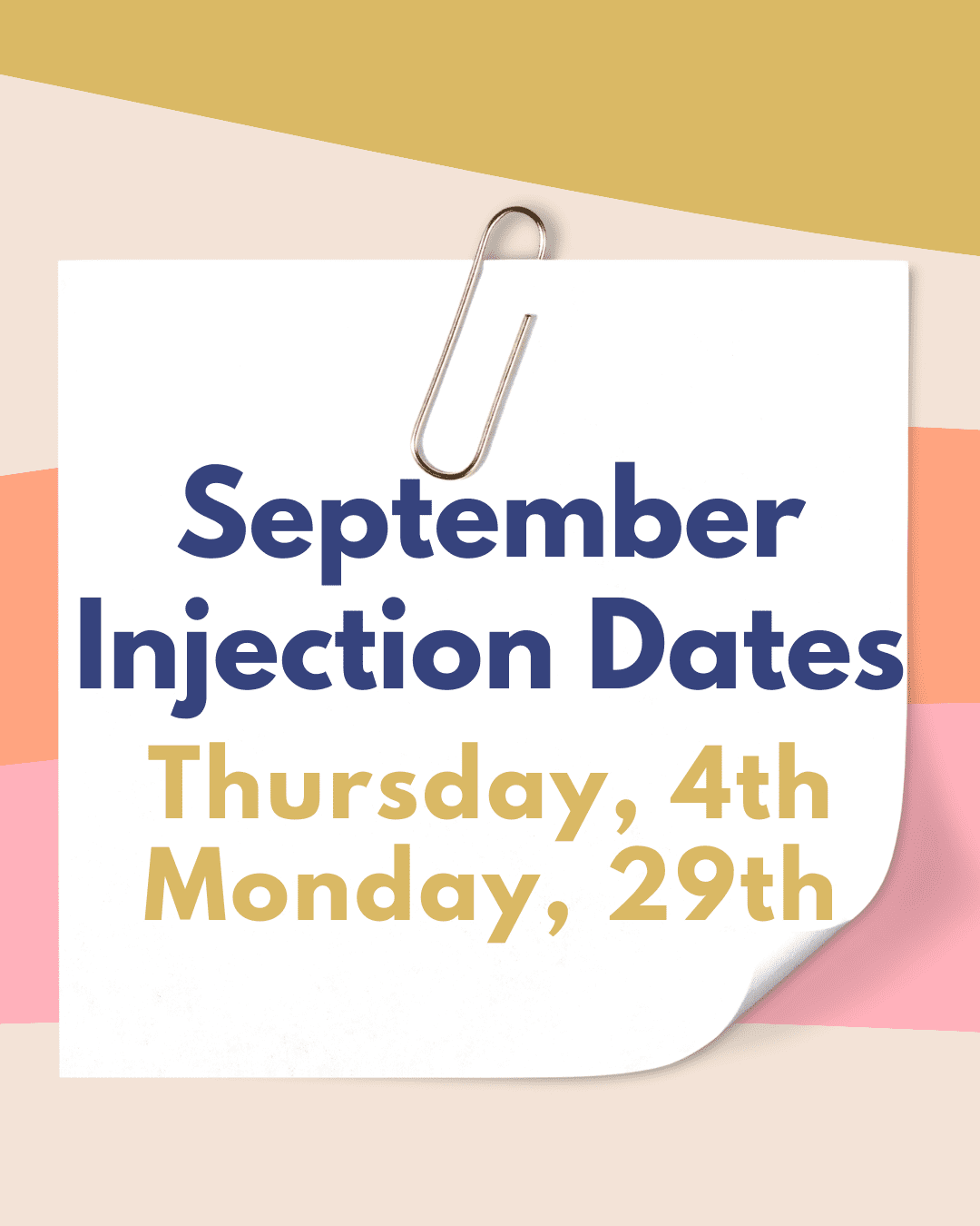 September 2025 Injection Dates